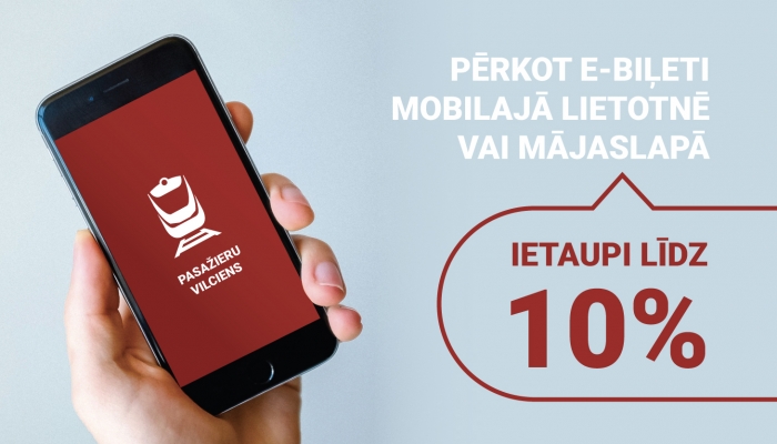 No 15. janvāra e-biļetēm atlaide līdz 10%