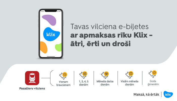 SVARĪGI! Ieviesta jauna e-biļešu apmaksas sistēma KLIX