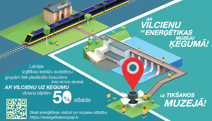 Skolēnu grupām 50% atlaide braucienam uz Enerģētikas muzeju Ķegumā